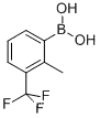 Molecular Structure of 947533-86-0 (2-Methyl-3-trifluoromethyl-phenylboronic acid)